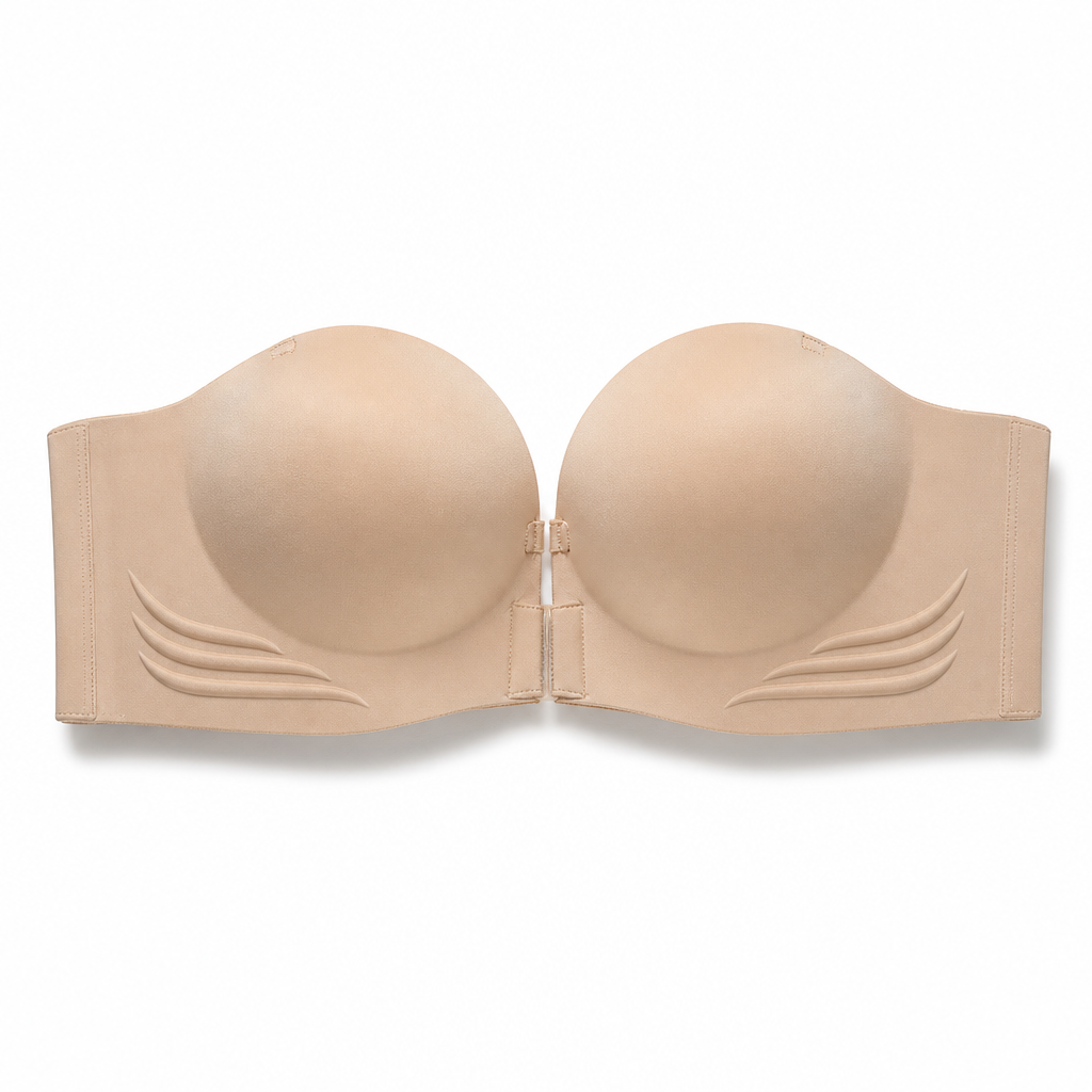 Strapless push-up bh met voorsluiting